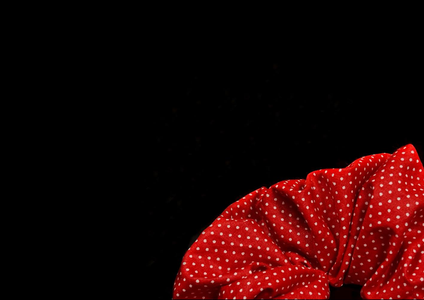 Cherry Polka-Dot Scrunchie